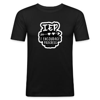 IEP I Encourage Progress - Men's Slim Fit T-Shirt - black - Front - Nik (191cm)