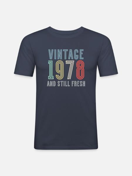 Vintage 1978 - Men's Slim Fit T-Shirt - navy