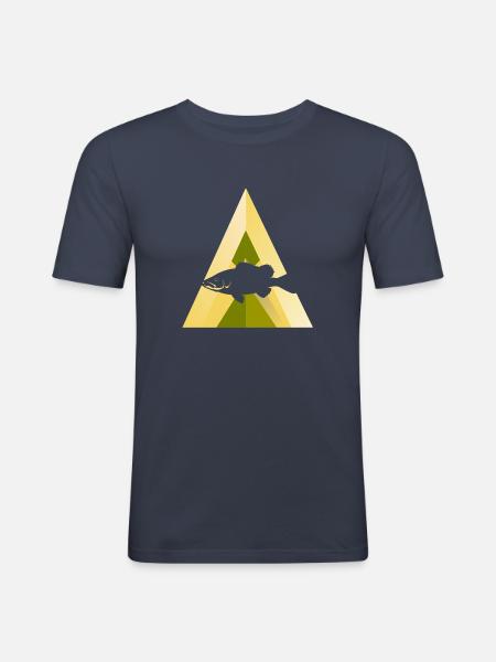 Fischen Fischarten Angelrute - Männer Slim Fit T-Shirt - Navy