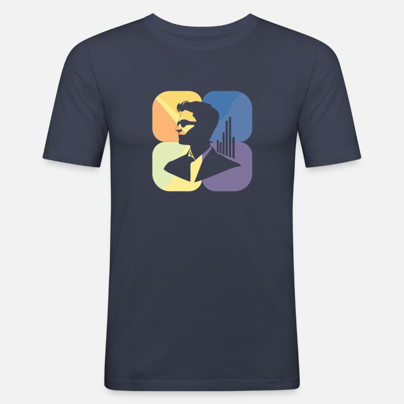 Statistik Datenanalyse Mathematik - Männer Slim Fit T-Shirt - Navy