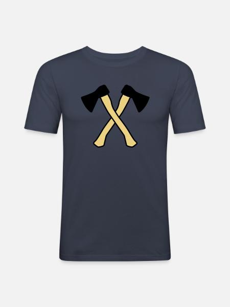 aexte icon - Männer Slim Fit T-Shirt - Navy
