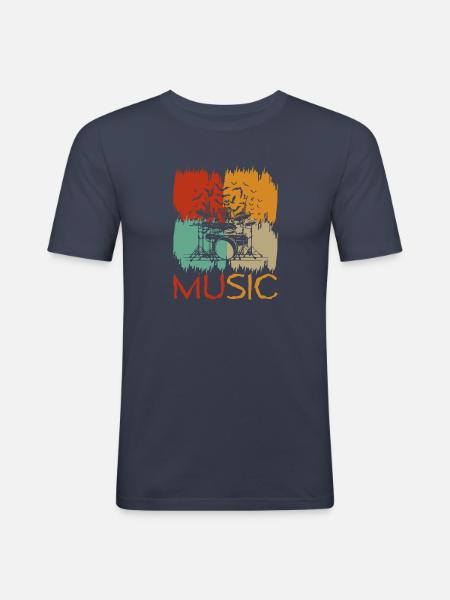 Drums Drummer Drums Drummers - Men's Slim Fit T-Shirt - navy