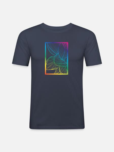 Lotus Lotusblume - Männer Slim Fit T-Shirt - Navy