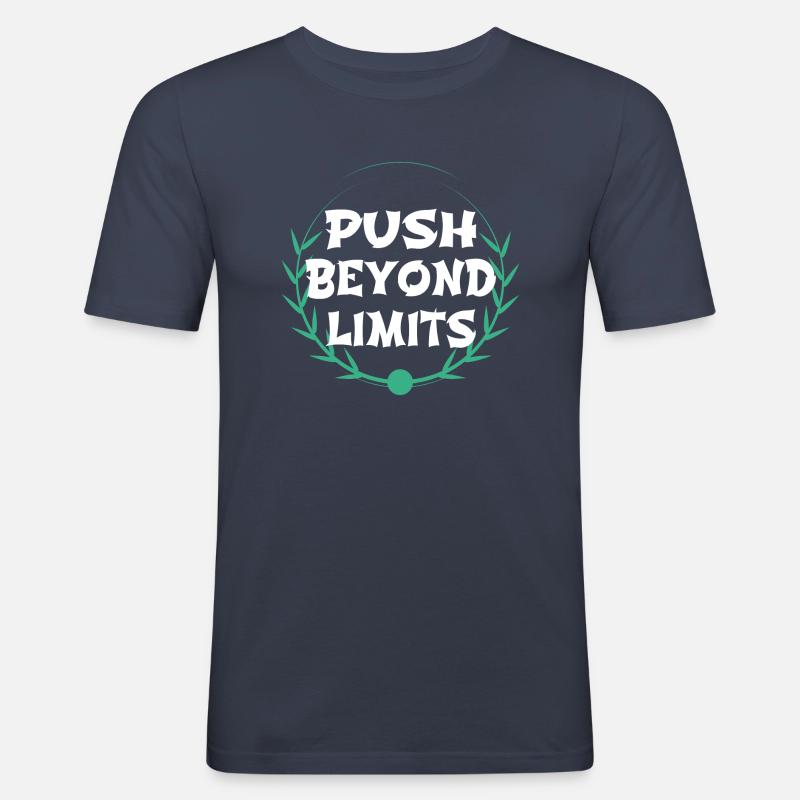 statement techniques - Men's Slim Fit T-Shirt - navy