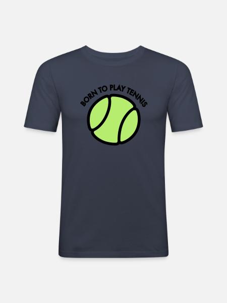 Tennis - Männer Slim Fit T-Shirt - Navy