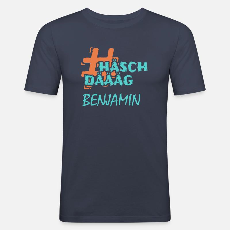 Benjamin - Männer Slim Fit T-Shirt - Navy