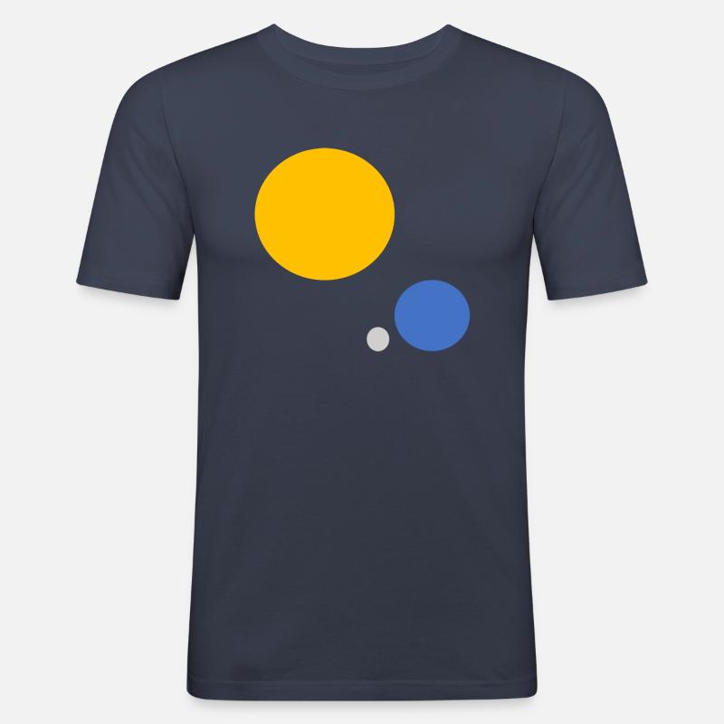 Sonne Erde Mond Geschenkidee - Männer Slim Fit T-Shirt - Navy