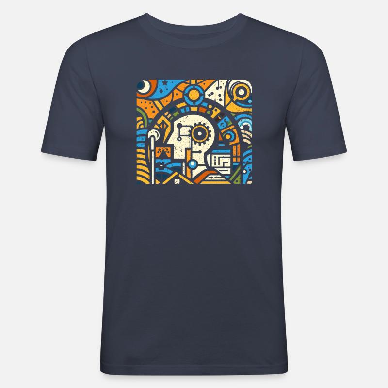 Cooles Techniker Kunst Geschenk - Männer Slim Fit T-Shirt - Navy