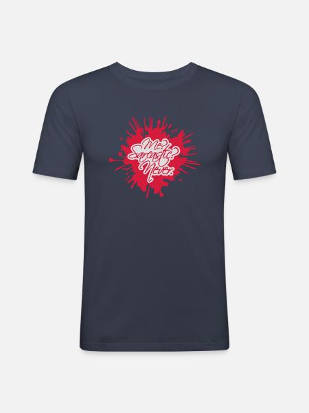 me sarcastic never quote - Men's Slim Fit T-Shirt - navy