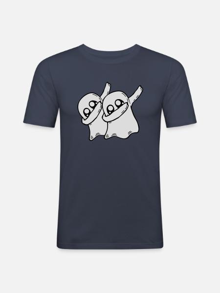 2 Dabbing Ghosts Friends - Men's Slim Fit T-Shirt - navy