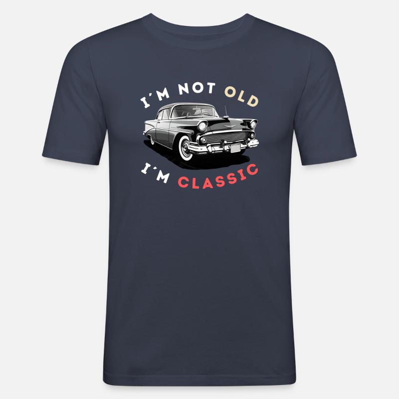 Ich bin nicht Alt - Männer Slim Fit T-Shirt - Navy
