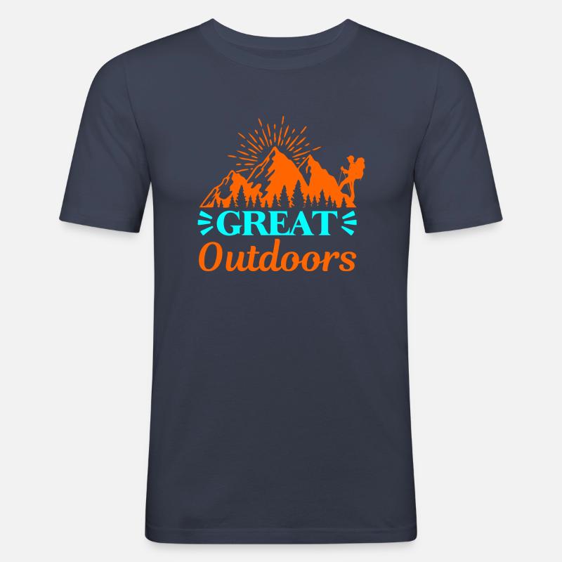 Great Outdoors - Männer Slim Fit T-Shirt - Navy