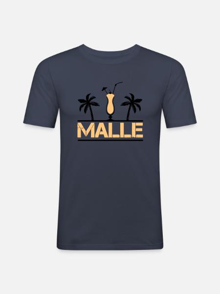 malle - Men's Slim Fit T-Shirt - navy