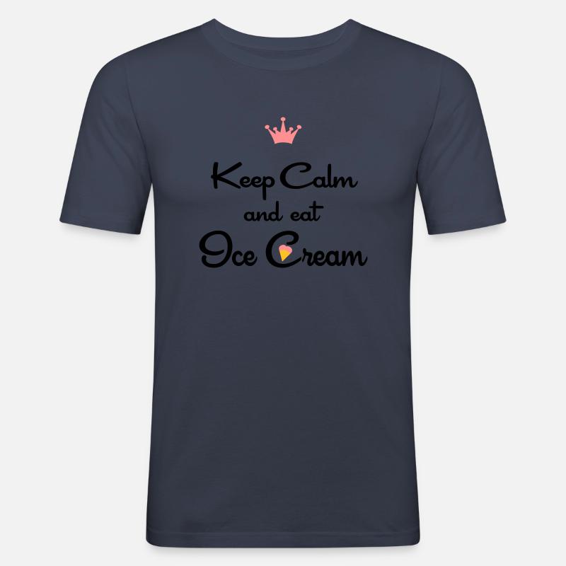 eis - Männer Slim Fit T-Shirt - Navy