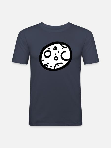 space moon - T-shirt près du corps Homme - bleu marine