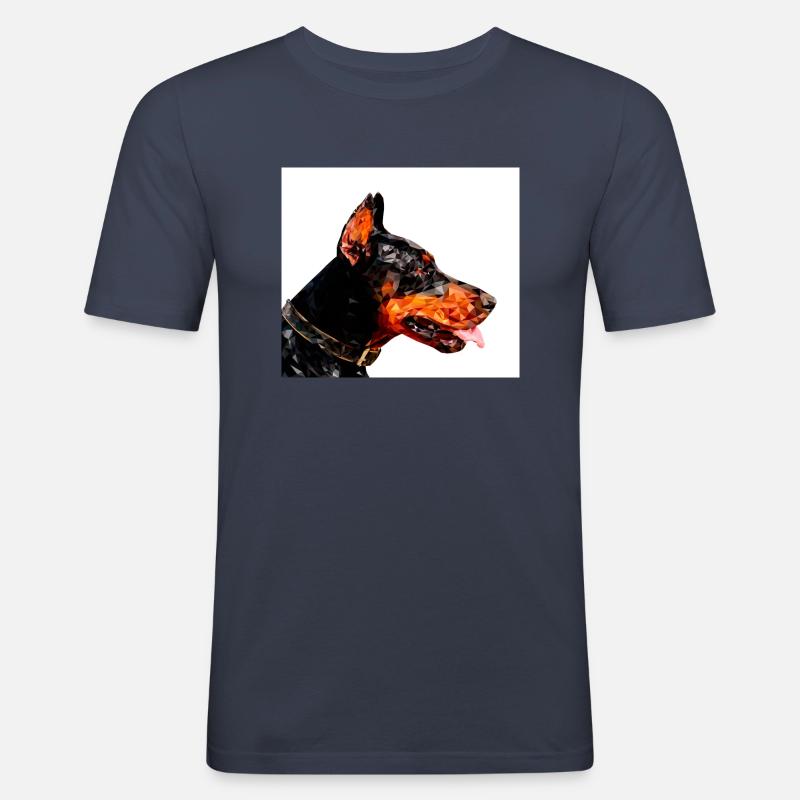 Dobermann - Männer Slim Fit T-Shirt - Navy
