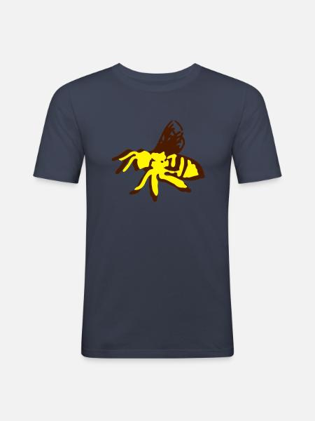 Honey Bee insect art -1 - Men's Slim Fit T-Shirt - navy