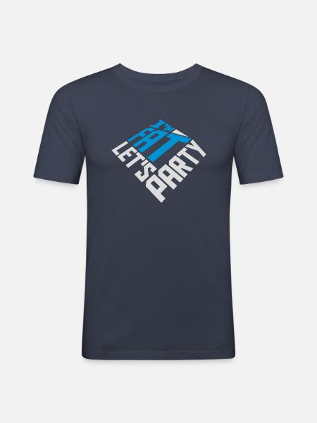 im fat lets party - Männer Slim Fit T-Shirt - Navy