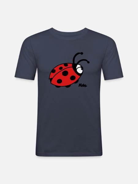 Marienkäfer (c) - Men's Slim Fit T-Shirt - navy