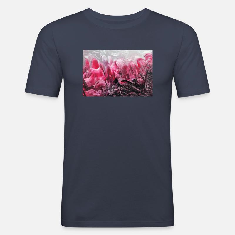 3 72Sentitoks - Männer Slim Fit T-Shirt - Navy