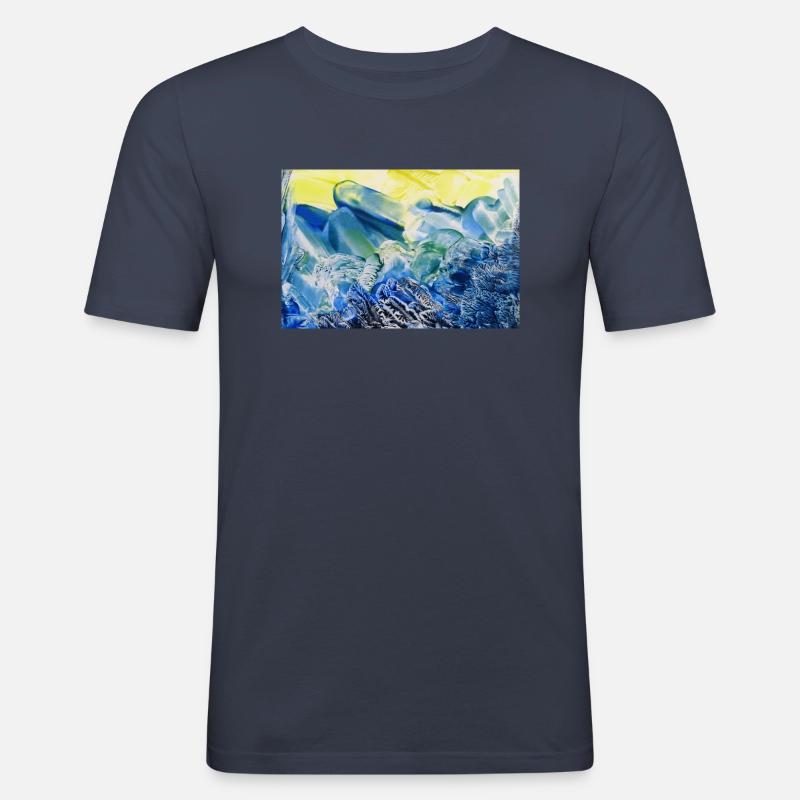 76Sentitoks - Männer Slim Fit T-Shirt - Navy