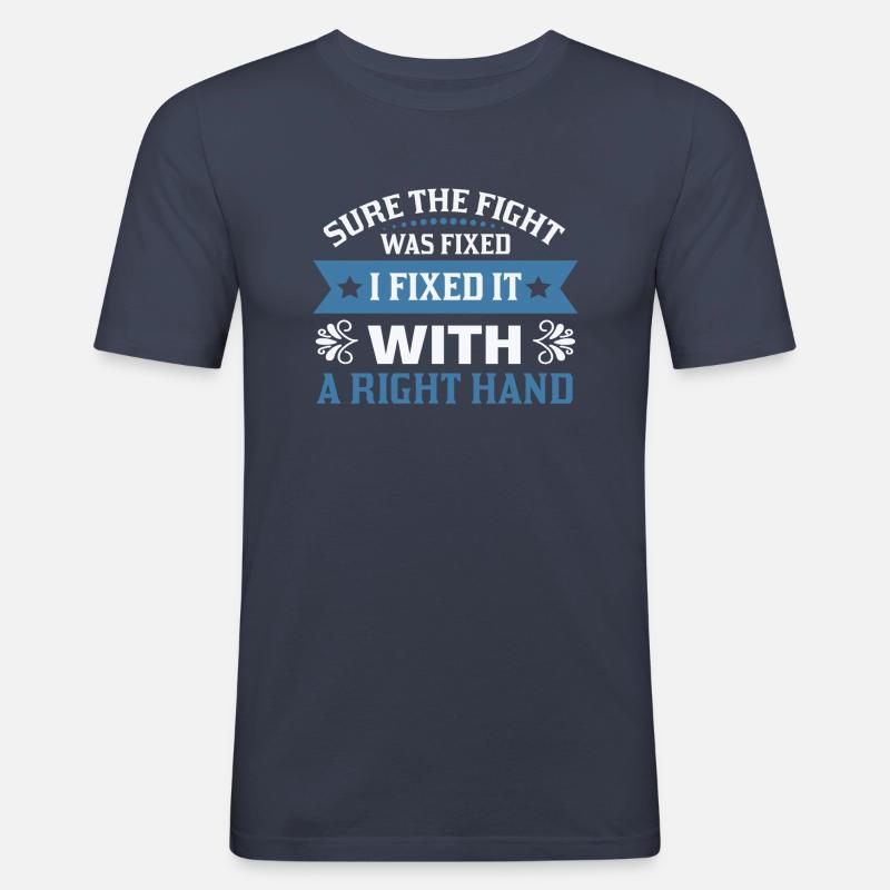 Boxing Threads 2 - Männer Slim Fit T-Shirt - Navy