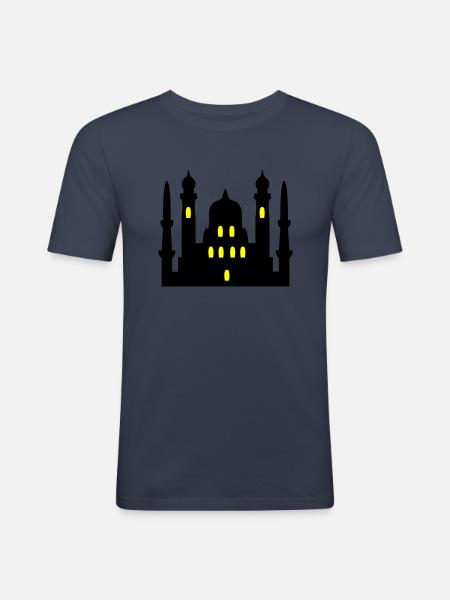 mosque 02 - Men's Slim Fit T-Shirt - navy