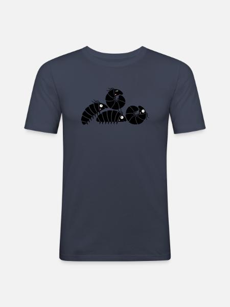 Asselhaufen - Männer Slim Fit T-Shirt - Navy