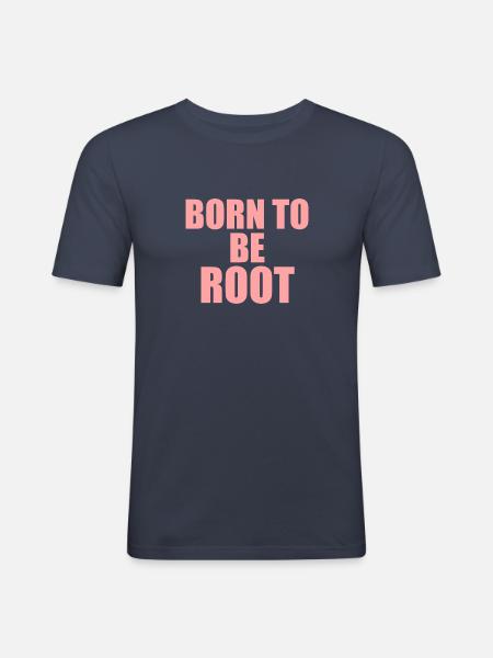 Rolig root admin linux unix-administratör - Slim Fit T-shirt herr - marinblå