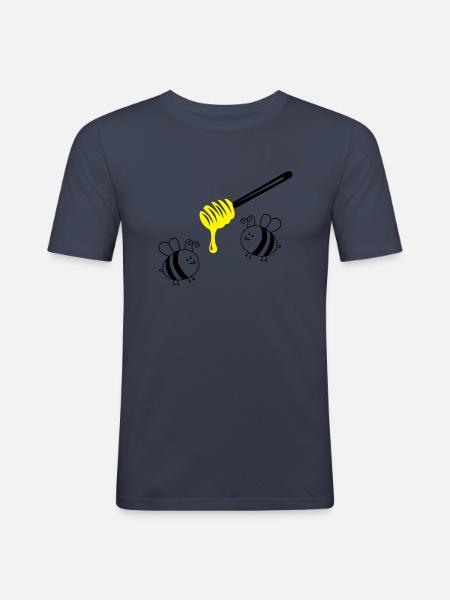 honey bees 2 - Men's Slim Fit T-Shirt - navy