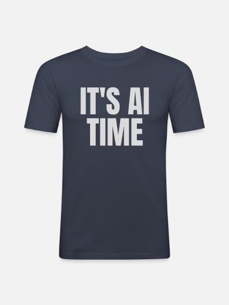 It's AI time - Men's Slim Fit T-Shirt - navy