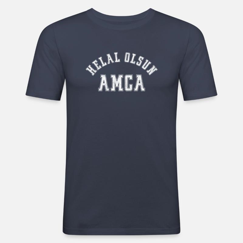 Helal olsun amca - Männer Slim Fit T-Shirt - Navy