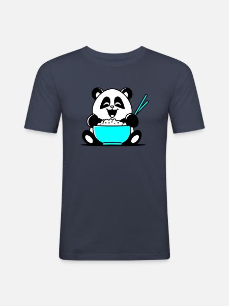 Panda - Men's Slim Fit T-Shirt - navy