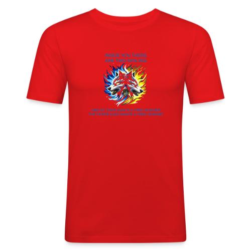Inside you there are two wolves... - Slim Fit T-shirt herr