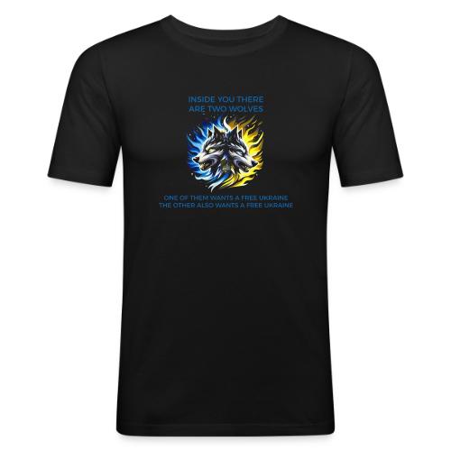 Inside you there are two wolves... - Slim Fit T-shirt herr
