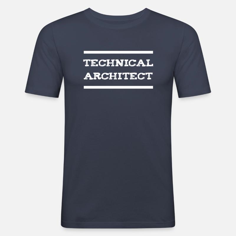 Technical Architect Datentechniker IT Entwickler - Männer Slim Fit T-Shirt - Navy