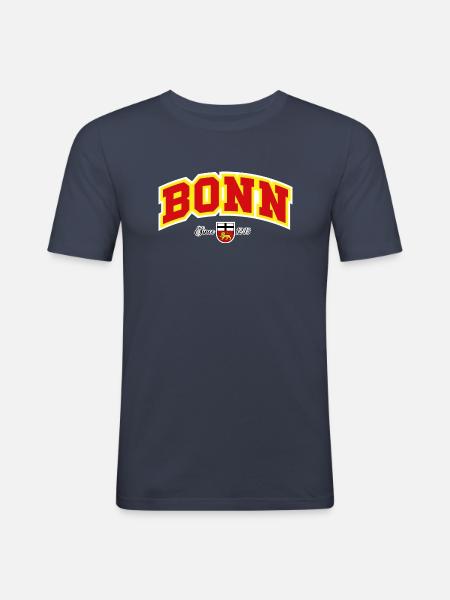 Bonn - Männer Slim Fit T-Shirt - Navy
