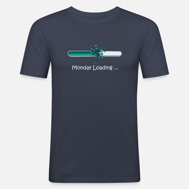 Monday Loading - Männer Slim Fit T-Shirt - Navy