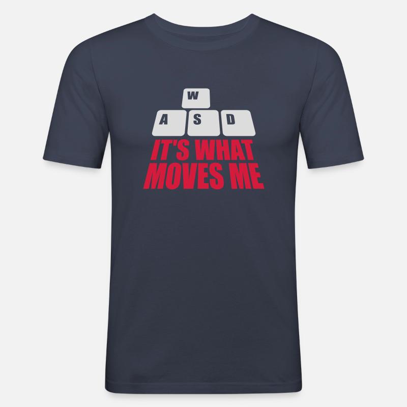 its what moves me - Männer Slim Fit T-Shirt - Navy