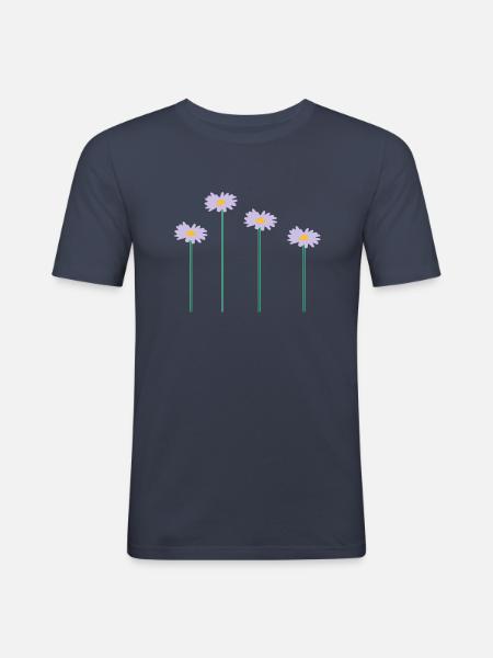 blumen - Men's Slim Fit T-Shirt - navy