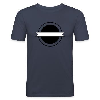 Ornemental decoratif 1 - T-shirt près du corps Homme - bleu marine - Devant - Nik (191cm)