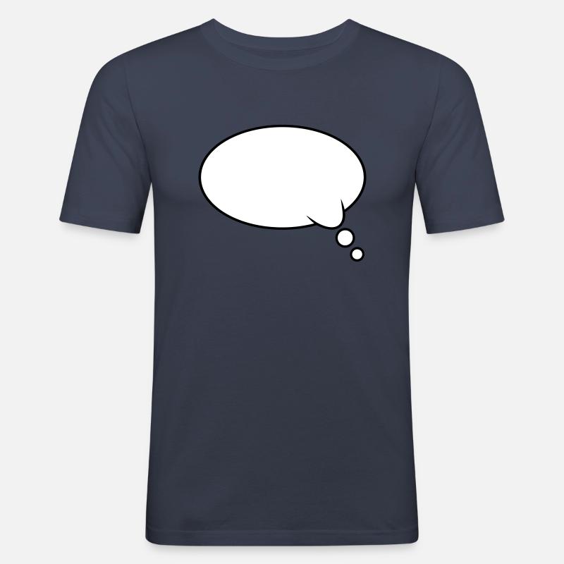 Denkblase Design - Männer Slim Fit T-Shirt - Navy