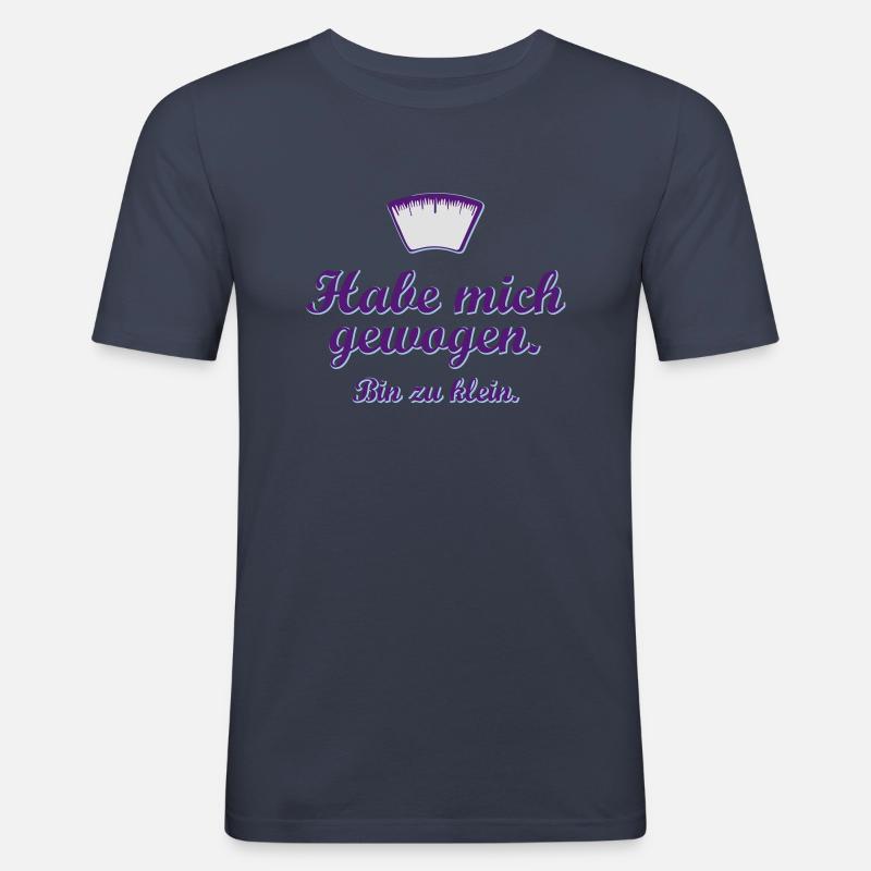bin zu klein - Männer Slim Fit T-Shirt - Navy