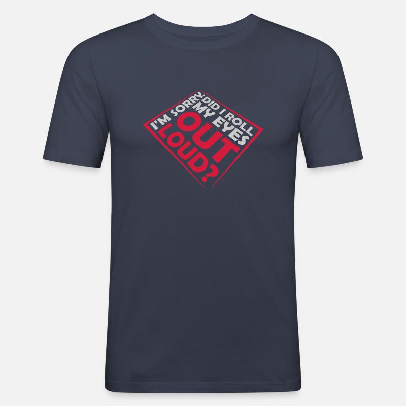 Roll My Eyes Out - Männer Slim Fit T-Shirt - Navy
