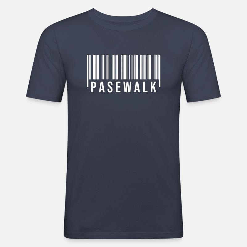 Pasewalk Streichcode - Männer Slim Fit T-Shirt - Navy