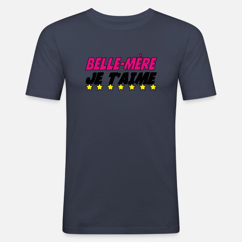 Stiefmutter, ich liebe dich - Männer Slim Fit T-Shirt - Navy