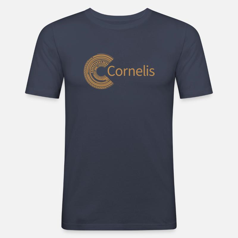 Für Cornelis - Männer Slim Fit T-Shirt - Navy