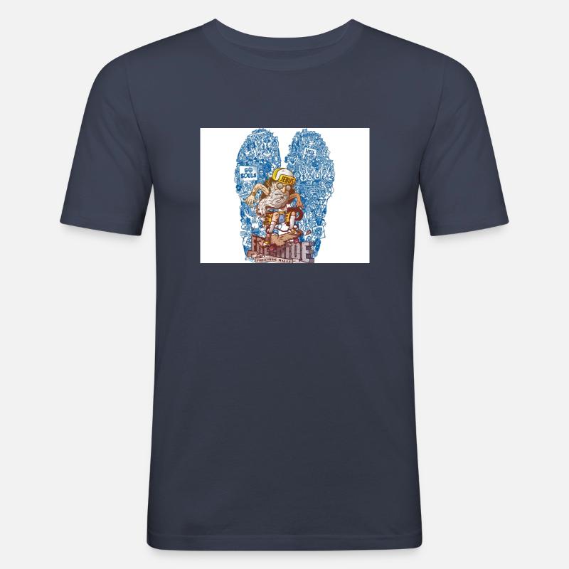 2 Original - Männer Slim Fit T-Shirt - Navy