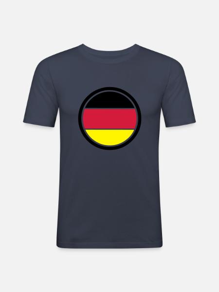 Germany Emblem - Men's Slim Fit T-Shirt - navy