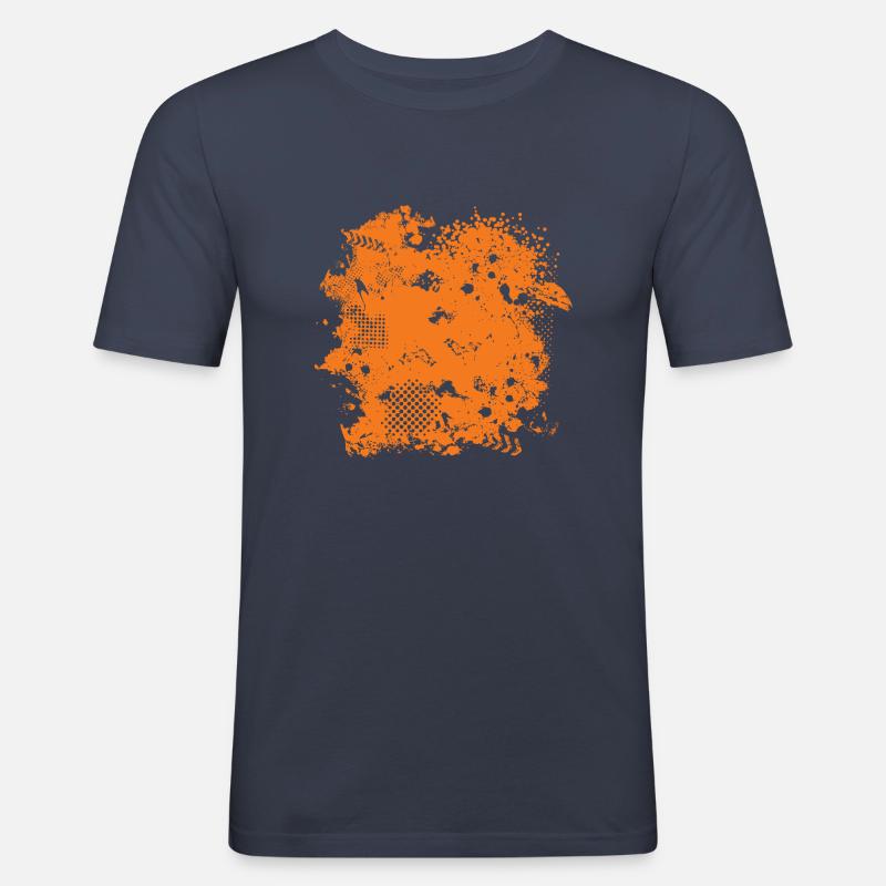 Vector background de - Männer Slim Fit T-Shirt - Navy